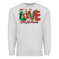 Dove Grey love christmas black santa Premium Sweatshirt - MaliasSmallBusiness