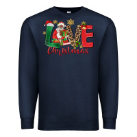 Navy love christmas black santa Premium Sweatshirt - MaliasSmallBusiness