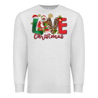 Oatmeal Heather love christmas black santa Premium Sweatshirt - MaliasSmallBusiness