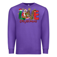 Purple love christmas black santa Premium Sweatshirt - MaliasSmallBusiness