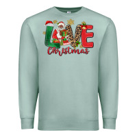 Seafoam love christmas black santa Premium Sweatshirt - MaliasSmallBusiness