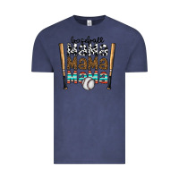 Vintage Denim baseball mama mama mama Vintage Tee - CowhideDigitalArt