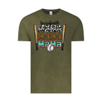 Vintage Olive baseball mama mama mama Vintage Tee - CowhideDigitalArt