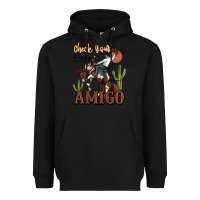 Black check your ego amigo rodeo cowboy Heavyweight Hoodie - MaliasSmallBusiness
