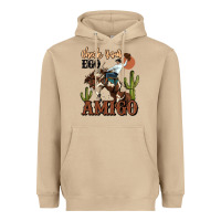 Mushroom check your ego amigo rodeo cowboy Heavyweight Hoodie - MaliasSmallBusiness