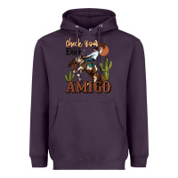Plum check your ego amigo rodeo cowboy Heavyweight Hoodie - MaliasSmallBusiness