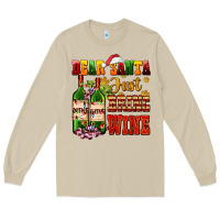 Mushroom dear santa just bring wine Long Sleeve Tee - AdoDesignShop