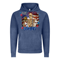 Vintage Denim Red white boozy 4th of july Vintage Hoodie - CowGirlArtShop