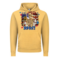 Vintage Mustard Red white boozy 4th of july Vintage Hoodie - CowGirlArtShop