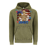Vintage Olive Red white boozy 4th of july Vintage Hoodie - CowGirlArtShop