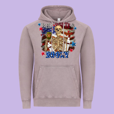 Red White Boozy 4th Of July Vintage Hoodie Designed By Cowgirlartshop