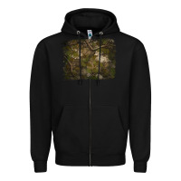 Black green hunter camouflage pattern brushstroke Zipper Hoodie - Jasminsmagicworld