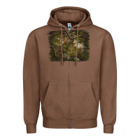 Chestnut green hunter camouflage pattern brushstroke Zipper Hoodie - Jasminsmagicworld