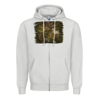 Dove Grey green hunter camouflage pattern brushstroke Zipper Hoodie - Jasminsmagicworld