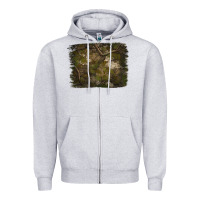 Heather Grey green hunter camouflage pattern brushstroke Zipper Hoodie - Jasminsmagicworld