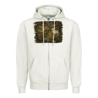 Oatmeal Heather green hunter camouflage pattern brushstroke Zipper Hoodie - Jasminsmagicworld