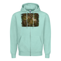Seafoam green hunter camouflage pattern brushstroke Zipper Hoodie - Jasminsmagicworld