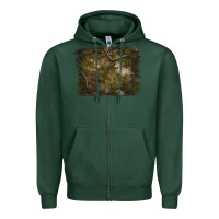 Sports Green green hunter camouflage pattern brushstroke Zipper Hoodie - Jasminsmagicworld
