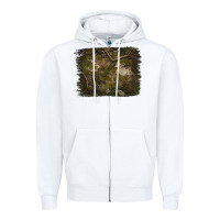 White green hunter camouflage pattern brushstroke Zipper Hoodie - Jasminsmagicworld