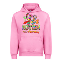 Fuchsia Pink Autism Awareness Urban Hoodie - NancyCooperArtShop