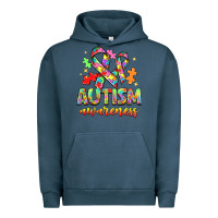 Pigment Midnight Navy Autism Awareness Urban Hoodie - NancyCooperArtShop