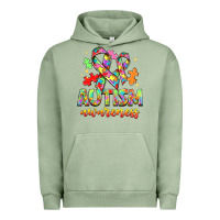 Pigment Oil Green Autism Awareness Urban Hoodie - NancyCooperArtShop