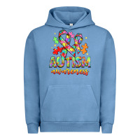 Pigment Pebble Blue Autism Awareness Urban Hoodie - NancyCooperArtShop