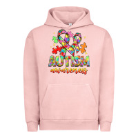 Pigment Salmon Autism Awareness Urban Hoodie - NancyCooperArtShop