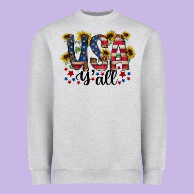 Usa Yall Heavyweight Sweatshirt Designed By Racoondesign