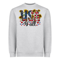 Heather Grey usa yall Heavyweight Sweatshirt - RacoonDesign