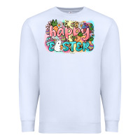 White Happy Easter Premium Sweatshirt - NancyCooperArtShop