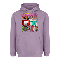 Lavender educator of tiny humans Heavyweight Hoodie - NancyCooperArtShop
