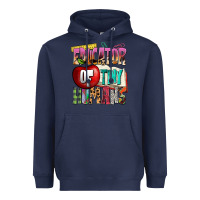 Navy educator of tiny humans Heavyweight Hoodie - NancyCooperArtShop