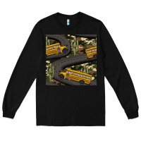 Black cactus camouflage school bus seamless pattern Long Sleeve Tee - BundleAndBundleShop