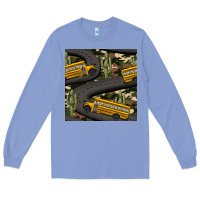 Colony Blue cactus camouflage school bus seamless pattern Long Sleeve Tee - BundleAndBundleShop