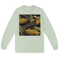 Matcha cactus camouflage school bus seamless pattern Long Sleeve Tee - BundleAndBundleShop