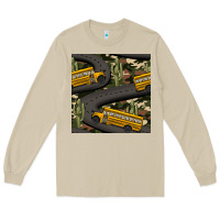 Mushroom cactus camouflage school bus seamless pattern Long Sleeve Tee - BundleAndBundleShop