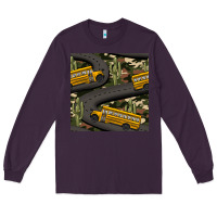 Plum cactus camouflage school bus seamless pattern Long Sleeve Tee - BundleAndBundleShop