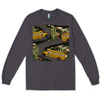 Smoke cactus camouflage school bus seamless pattern Long Sleeve Tee - BundleAndBundleShop