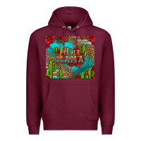 Burgundy latina mama Premium Hoodie - Jasminsmagicworld