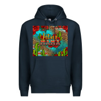 Navy latina mama Premium Hoodie - Jasminsmagicworld