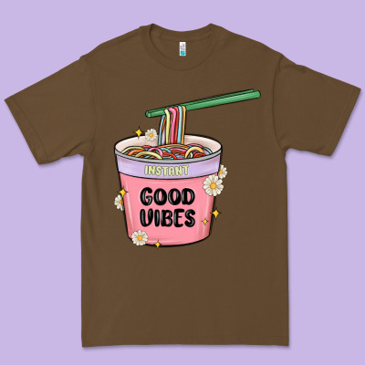 Premium Tee instant good vibes noodles