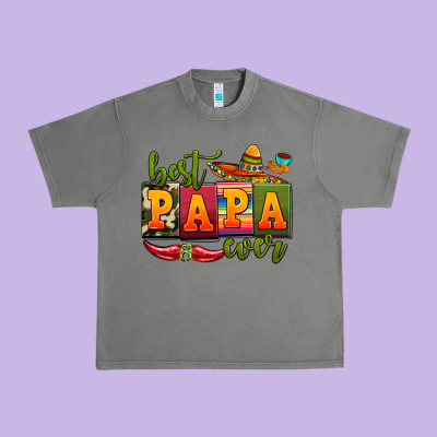 Best Papa Ever Urban Heavy Tee Designed By Adodesignshop