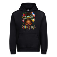 Black school bus driver afro messy bun Urban Hoodie - texasbilliewilder