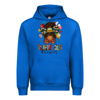 Cobalt school bus driver afro messy bun Urban Hoodie - texasbilliewilder