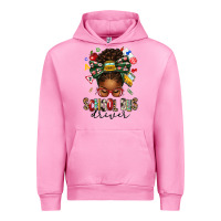 Fuchsia Pink school bus driver afro messy bun Urban Hoodie - texasbilliewilder