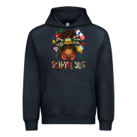 Navy school bus driver afro messy bun Urban Hoodie - texasbilliewilder