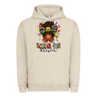 School Bus Driver Afro Messy Bun Urban Hoodie | Teevron