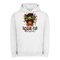 Pigment Lunar Rock school bus driver afro messy bun Urban Hoodie - texasbilliewilder
