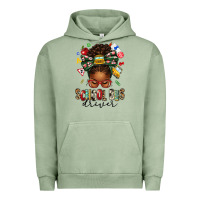 Pigment Oil Green school bus driver afro messy bun Urban Hoodie - texasbilliewilder